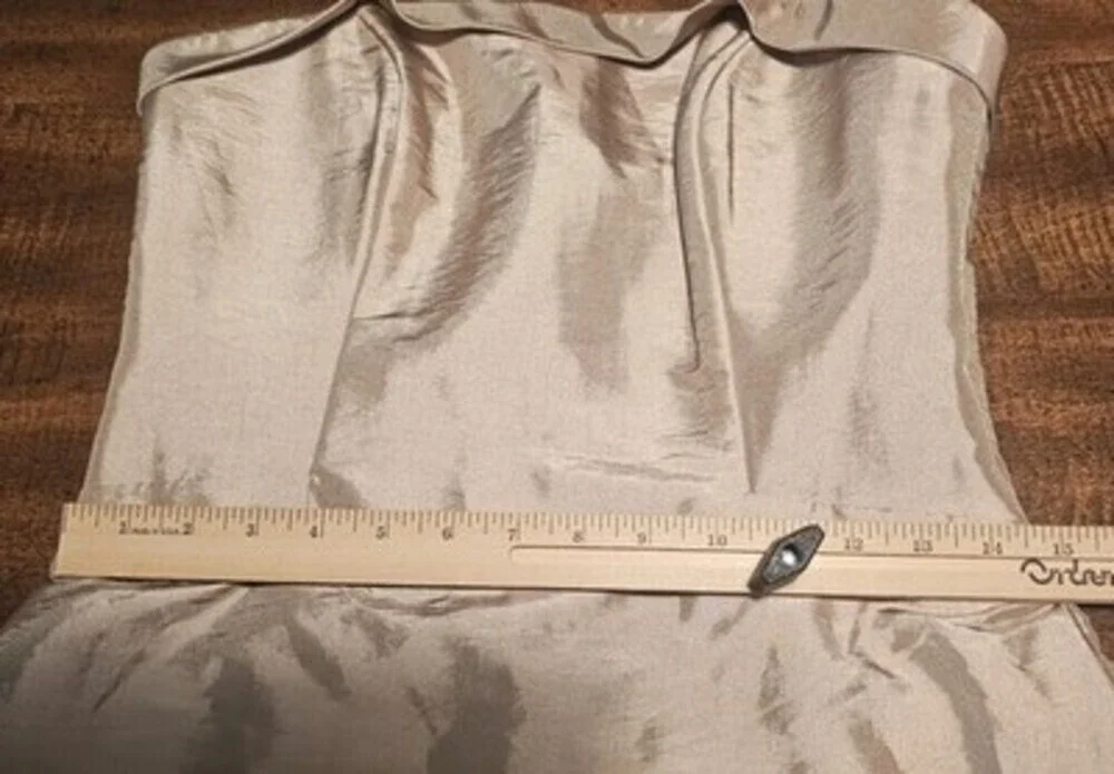 DaVinci Strapless Bandea Cocktail Formal Knee Length Dress Sz 10 Cafe Chocolate - Picture 11 of 13